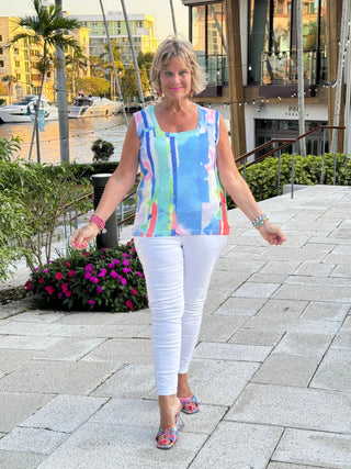 ETHYL  OCEAN SPLASH TANK ETHYL JEANS