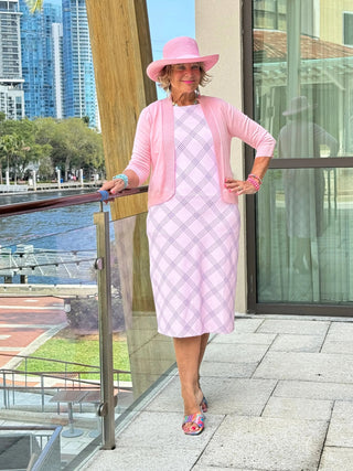 LULU B PINK CHIC MIDI SHIFT MAXI DRESS LULU-B