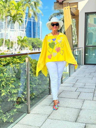 SWAROVSKI CRYSTAL YELLOW  HEART TOP KOKOMO