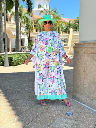 TROPICAL TURTLE PALAZZO CATHYS RESORTWEAR