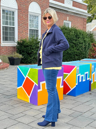 NAVY FULL ZIPPER LULU-B