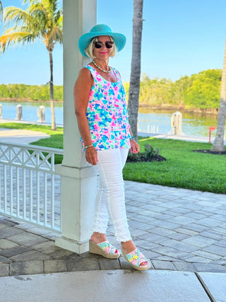 PINK PETALS CHA CHA TANK LULU-B