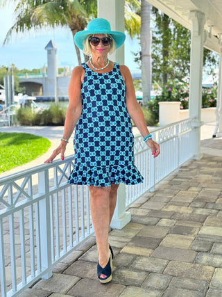 BLUE MEDALLION  HALTER RUFFLE LULU-B