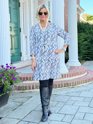 LULU-B WINTER WHITE SLEEVE DRESS LULU-B