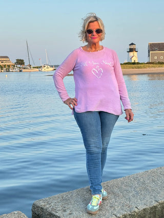 LULU-B LILAC ALL YOU NEED CEW NECK SWEATER LULU-B