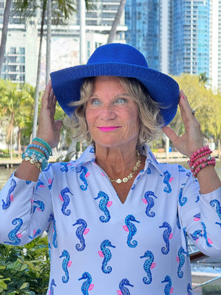 LULU B SHORELINE CHARM ZIPPER TOP LULU-B