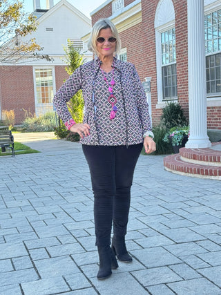 Lulu B Harbor Diamond Full Zipper Jacket LULU-B