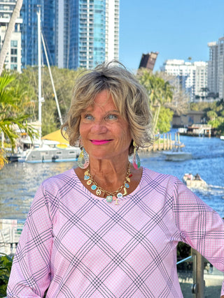 LULU B PINK CHIC ASYMMETRIC TOP LULU-B