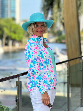 PINK PETALS FULL ZIPPER LULU-B