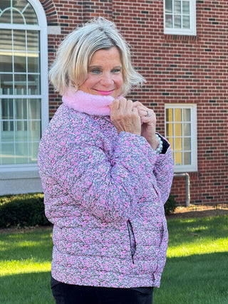 LULU-B PINK AUBREY FAUX FUR JACKET LULU-B