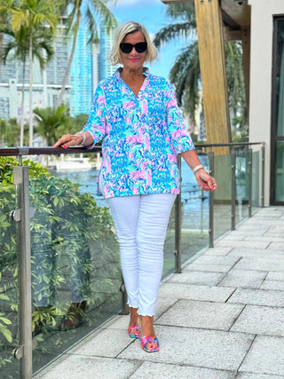 SPLASH OF PINK  TUNIC LULU-B