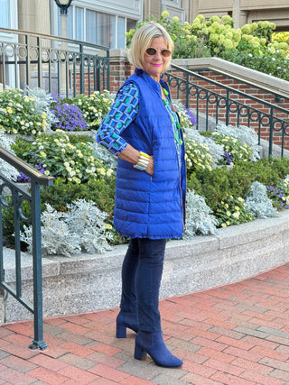 LULU-B COBALT PUFFER VEST LULU-B
