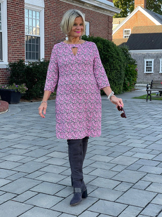 AUBREY PINK KEYHOLE DRESS LULU-B