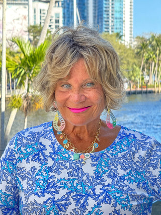 LULU B CORAL BREEZE ASYMMETRIC TOP LULU-B