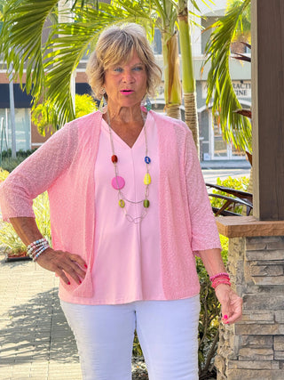 CLEAR PINK MESH WRAP LULU-B