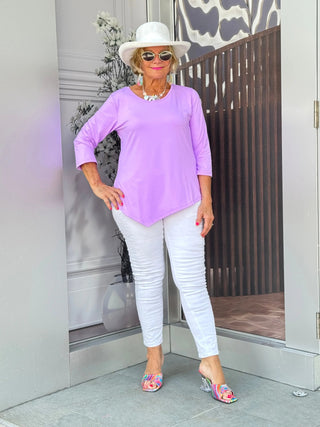LULU-B LILAC ASYMMETRIC TOP LULU-B