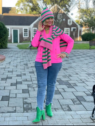 BOLD STRIPE SWEATER SHAWL Art Collections