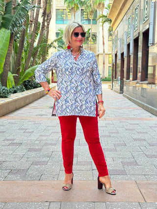 HOLIDAY WINTER WHITE TUNIC LULU-B