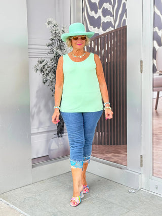 CLEAR LIME SPANK TANK LULU-B