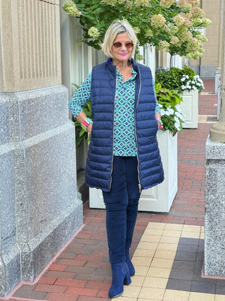 LULU-B NAVY PUFFER VEST LULU-B