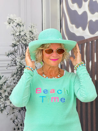 LULU-B MINT BEACH TIME SWEATER LULU-B