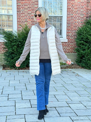 TAUPE HALF ZIPPER LULU-B