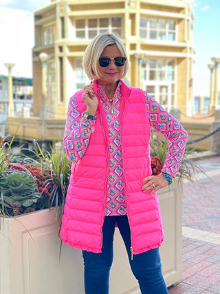 LULU-B HOT PINK PUFFER VEST