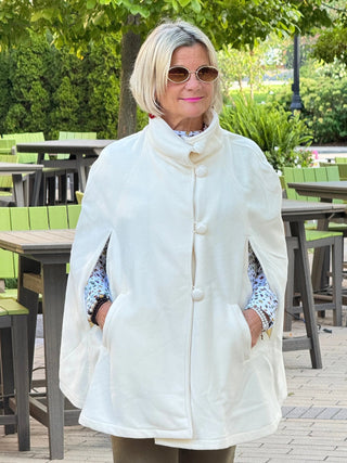 Ivory  Womens Cape Poncho Coat Cathys Place