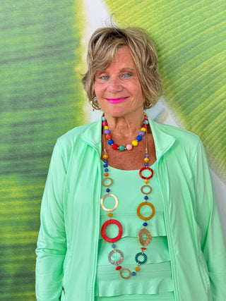 LULU-B SOFT MINT FULL ZIPER JACKET LULU-B