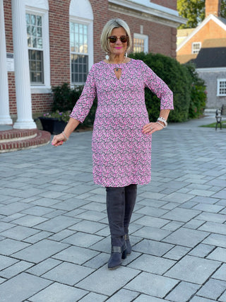 AUBREY PINK KEYHOLE DRESS LULU-B