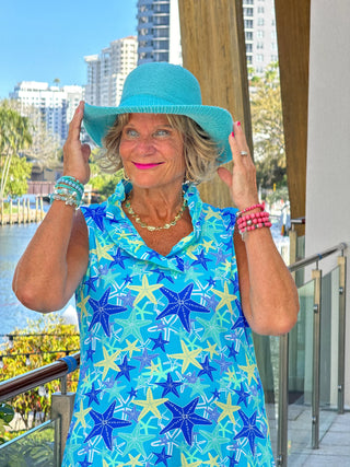 LULU B STARFISH SPLASH RUFFLE DRESS LULU-B