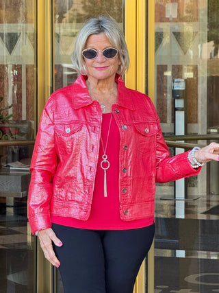 Red Metallic Jacket Cathys Place