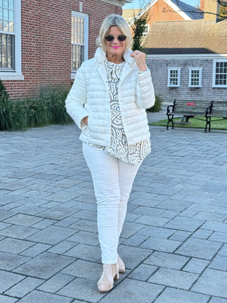 LULU-B IVORY FAUX FUR JACKET LULU-B