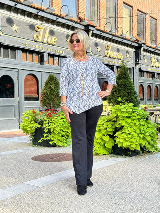 LULU-B WINTER WHITE ASYMMETRIC TOP LULU-B