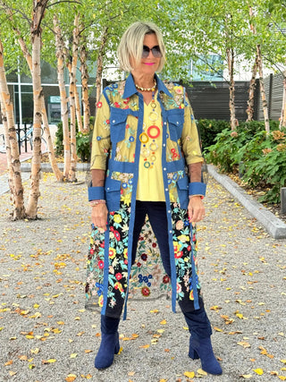 AFTERNOON AT THE GARDEN LACE NAVY DUSTER CATHYS RESORTWEAR