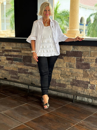 LULU-B SOUTH BEACH BLACK ANKLE PANT LULU-B