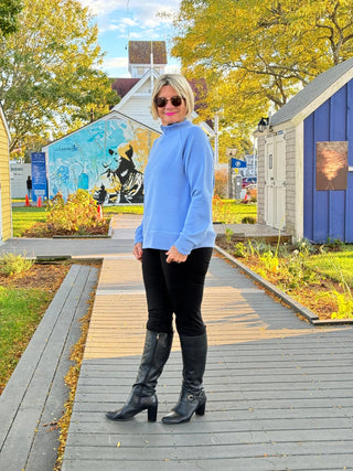 MOCK NECK CLEAR PERI TOP LULU-B