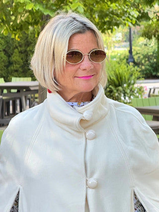 Ivory  Womens Cape Poncho Coat Cathys Place