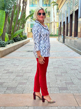 HOLIDAY WINTER WHITE RUFFLE TOP LULU-B