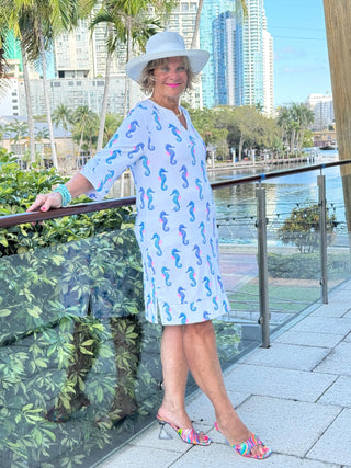 LULU B SHORELINE CHARM NOTCH SLEEVE DRESS LULU-B