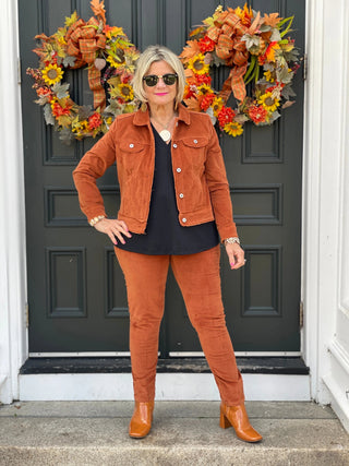 LULU-B COPPER VELOUR PANTS LULU-B