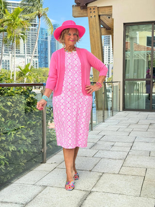 LULU B TROPIC PETALS MIDI SHIFT MAXI DRESS LULU-B