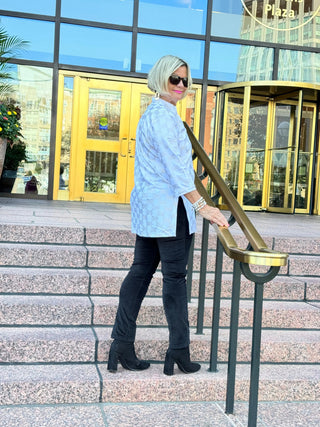 LULU-B WHITE & GOLD METALIC TUNIC LULU-B