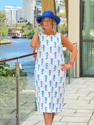 LULU B SHORELINE CHARM MIDI SHIFT MAXI DRESS LULU-B