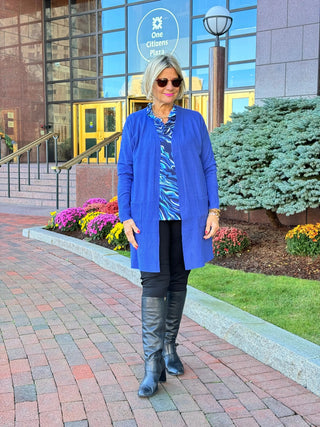 LULU-B SAPPHIRE CASHMERE CARDIGAN LULU-B