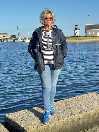 Women's New Englander® Rain Jacket NAVY Cathys Place