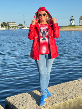 Women's New Englander® Rain Jacket RED Cathys Place