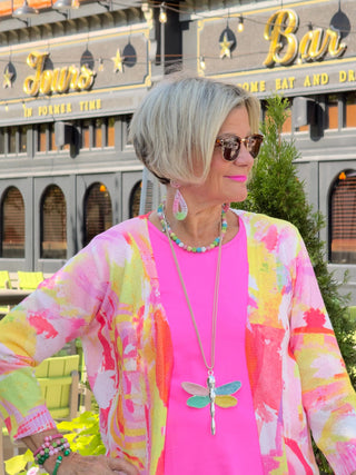 ETHYL PINK WATERFALL CARDIGAN ETHYL JEANS