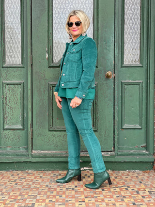 LULU-B EMERALD  VELOUR PANTS LULU-B