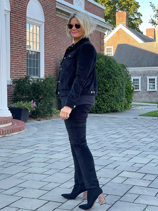 LULU-B BLACK VELOUR JACKET LULU-B